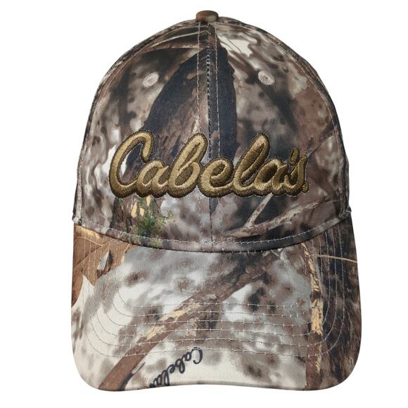 Cabela's Snapback Cap Multicolor One Size Adjustable Camouflage Vented Holes - Picture 1 of 9